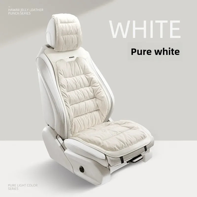 Universal Winter Down Car Seat Cover – Soft Breathable Warm Seat Cushion Protector for Car Interior - Delicate Leather