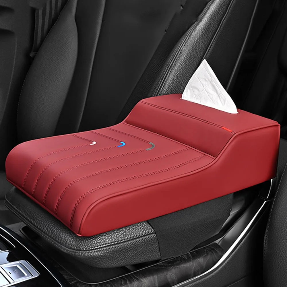 Lengthening Car Center Armrest Box Pad – Leather & Memory Sponge, Anti-Fouling, Wear-Resistant, Durable - Delicate Leather