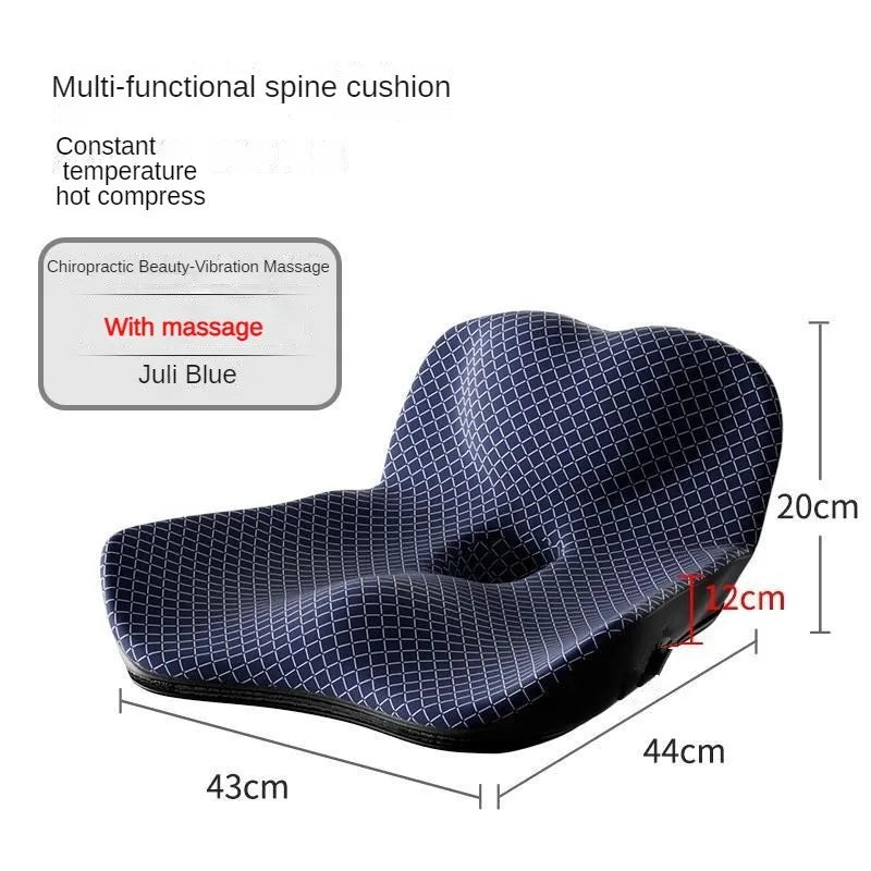 Memory Foam Seat Cushion – Large Ergonomic Chair Pad for Office, Home, and Car - Delicate Leather