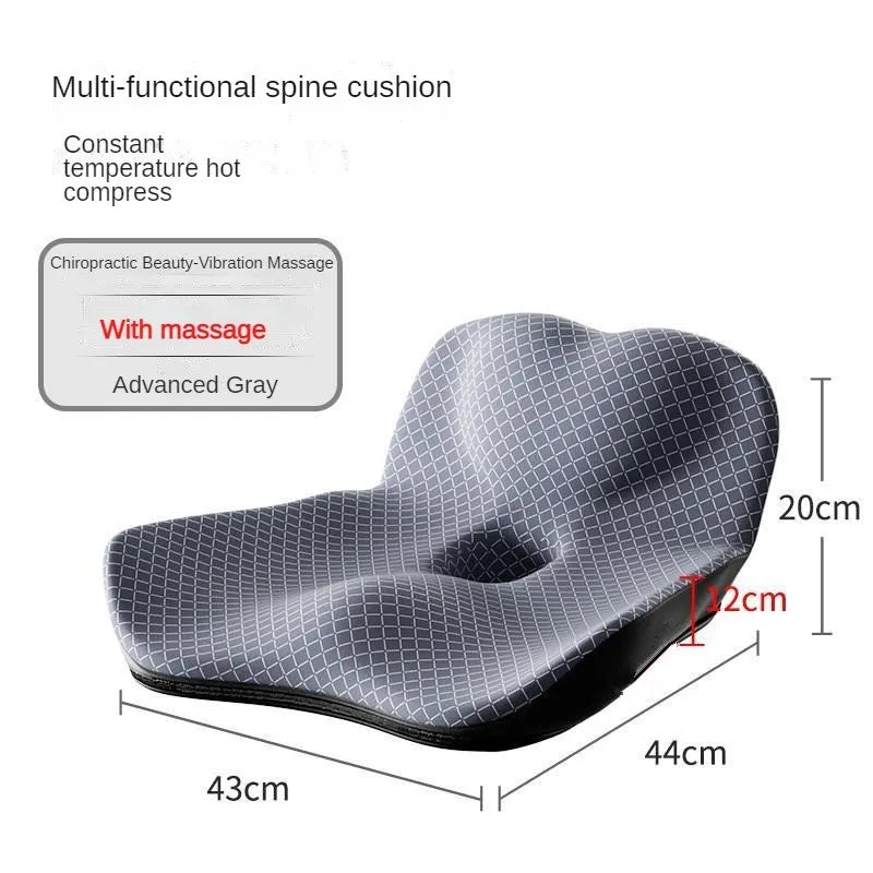 Memory Foam Seat Cushion – Large Ergonomic Chair Pad for Office, Home, and Car - Delicate Leather