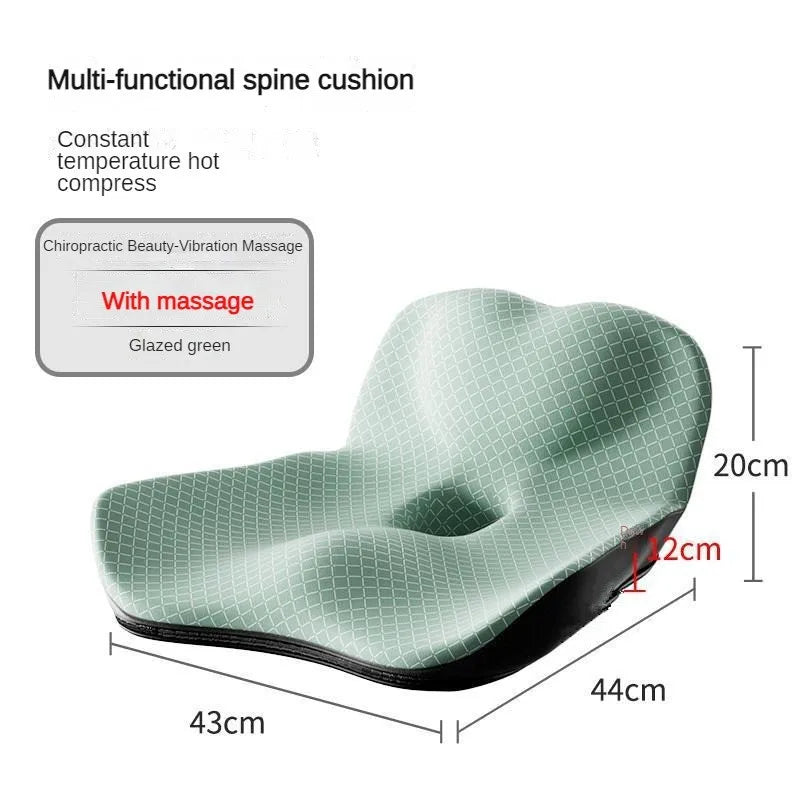 Memory Foam Seat Cushion – Large Ergonomic Chair Pad for Office, Home, and Car - Delicate Leather