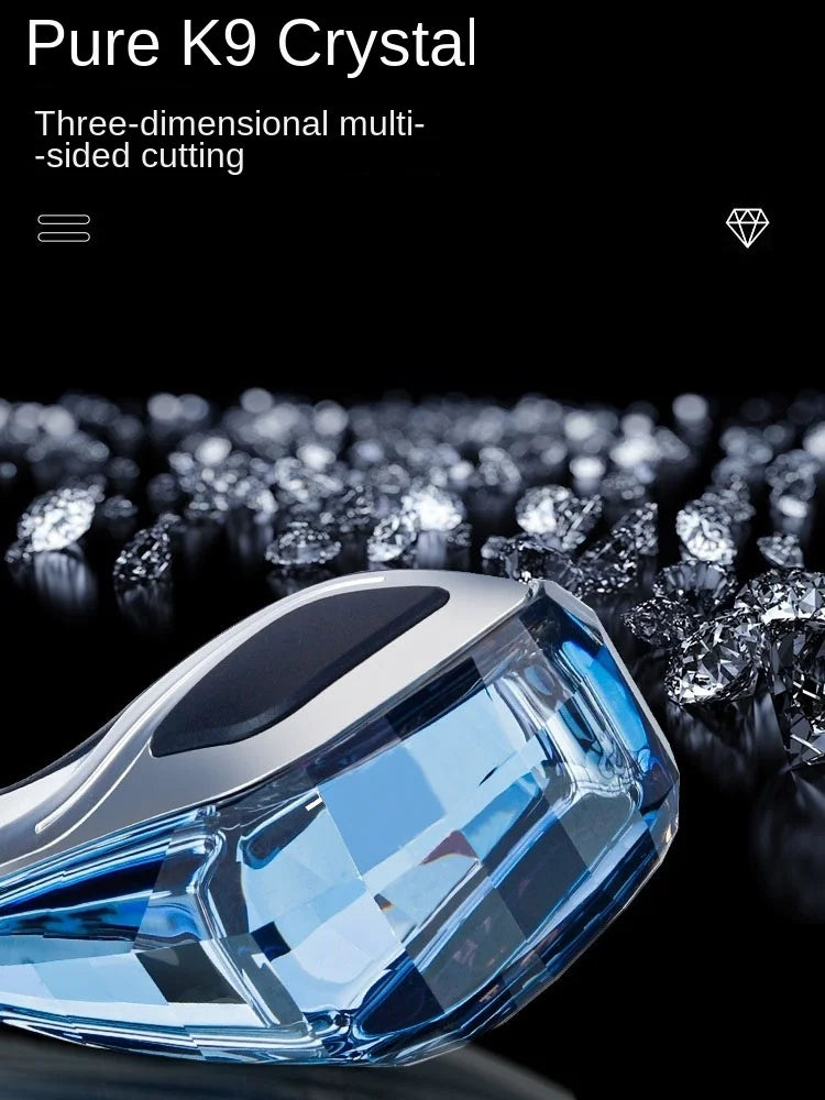 Universal Crystal LED Gear Shift Knob | Stylish Car Gear Head with Illuminated Design (SP17) - Delicate Leather