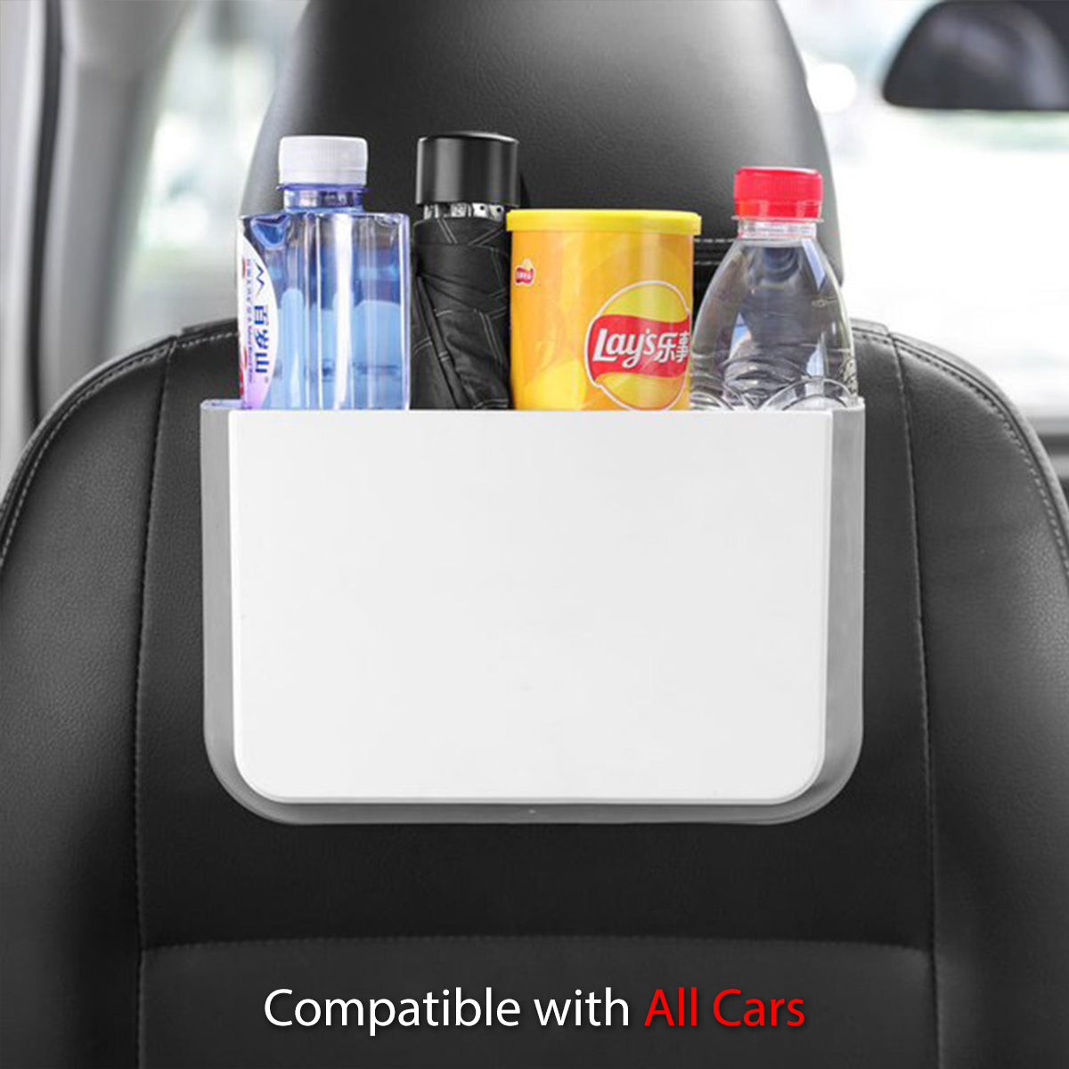 Hanging Waterproof Car Trash can-Foldable, Custom For Your Cars, Waterproof, and Equipped with Cup Holders and Trays. Multi-Purpose, Car Accessories JE11992