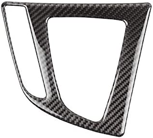 Gear Shift Box Panel Cover Trim, Real Carbon Fiber, Compatible with BMW 3 Series F30 F31 2012-2018, GT F34 2014-2018, 4 Series F32 F33 F36 2014-2019 - Delicate Leather
