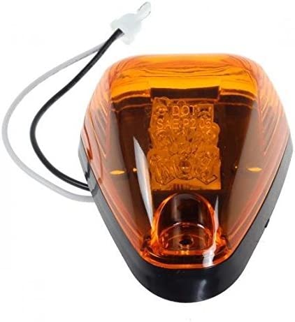 5Pcs Cab Marker Light Smoke Cover Red LED, Cab Roof Running Light, Top Marker Light Compatible with 1999-2016 Ford F150 F250 F350 F450 F550 F650 F750 E150 E250 E350 E450 Super Duty Pickup Trucks - Delicate Leather