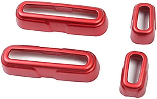 Accord Front Seats Control Knob Covers Decoration ABS Material Compatible with 10th Gen Accord 2018 2019 2020 2021 Interior Decoration Red Style 4PCS - Delicate Leather