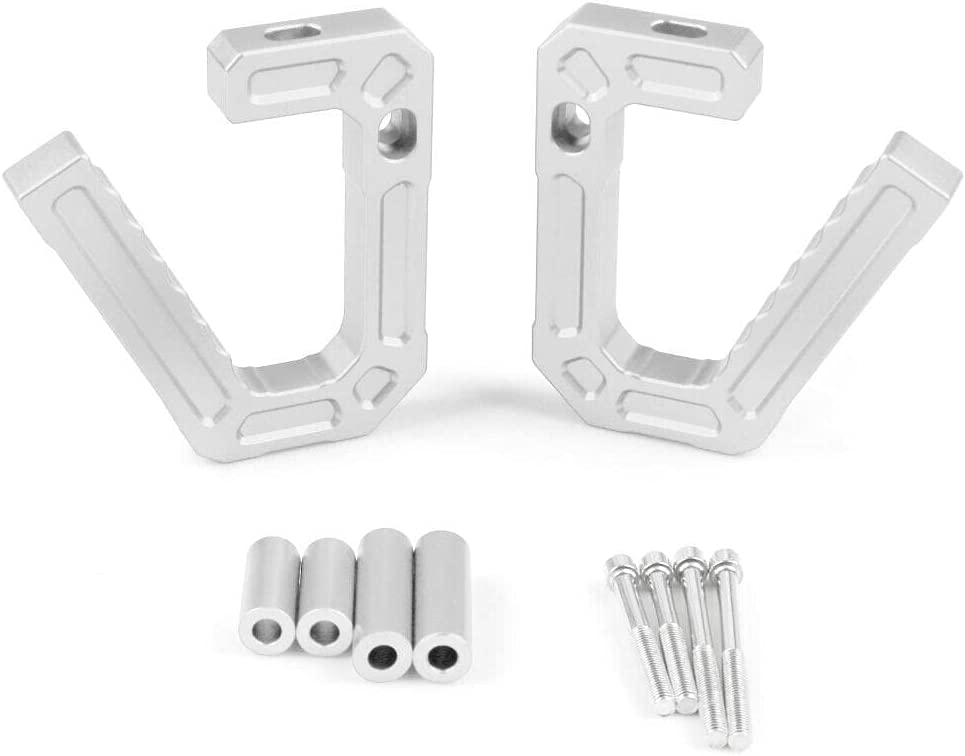 Aluminum Front & Rear Handles Grab Grab Bar Handle Kit Compatible with 2007 - 2018 Wrangler JK - Delicate Leather