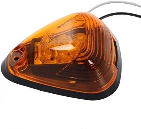 5Pcs Cab Marker Light Smoke Cover Red LED, Cab Roof Running Light, Top Marker Light Compatible with 1999-2016 Ford F150 F250 F350 F450 F550 F650 F750 E150 E250 E350 E450 Super Duty Pickup Trucks - Delicate Leather