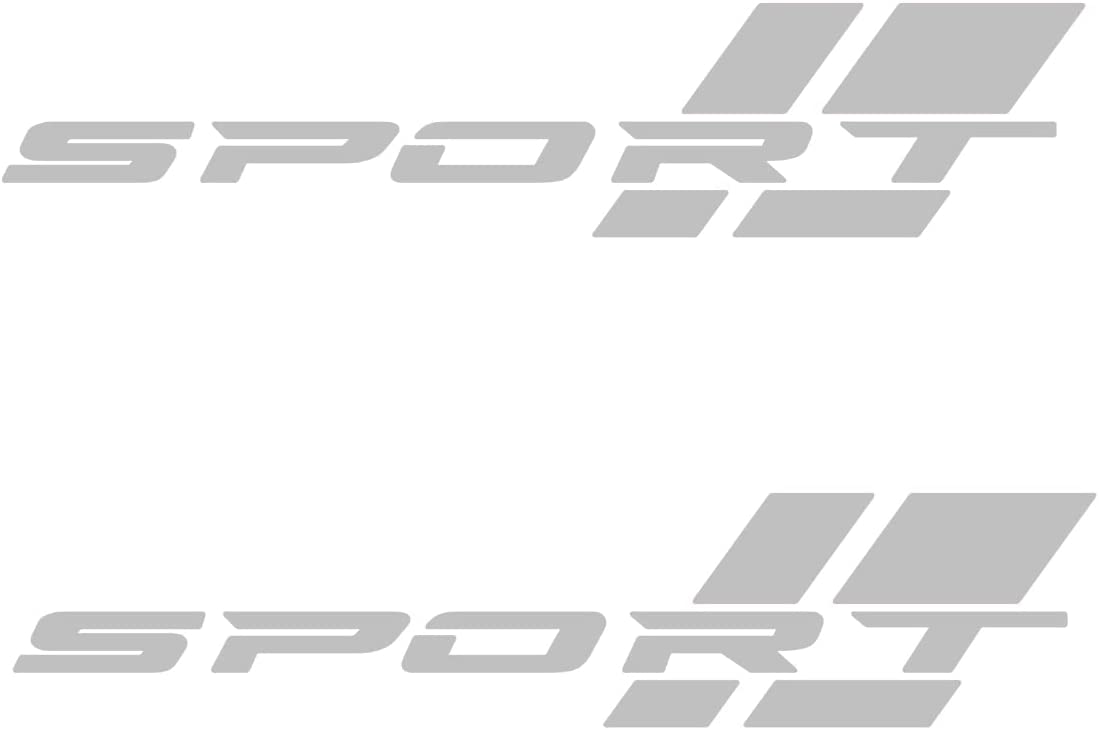 2 Pcs 16 Inch Matte Black Sport Letter Logo Vinyl Decal Sticker Fit for All Cars Side
