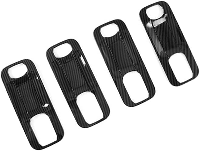 F-150 ABS Carbon Fiber Outdoor Handles Bowl Cover Trim for F150 20152016 2017 2018 2019(4pcs) - Delicate Leather