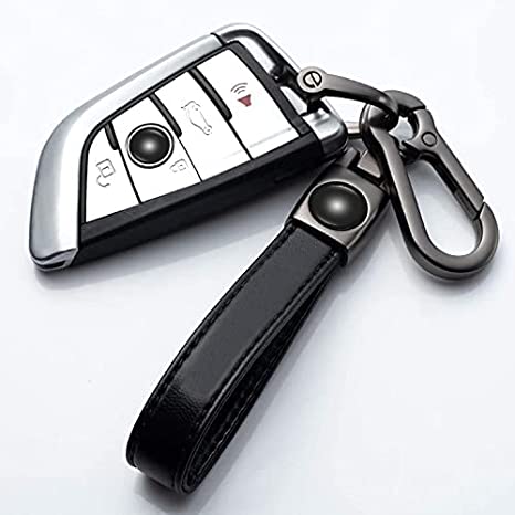 Leather Car Keychains Replacement with Logo ,Car Key Chain, Key Chain for Men, Keychain Accessories, Family Present, 2 PCS - Delicate Leather