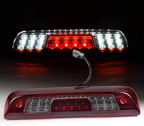 LED 3rd Brake Lights, Compatible with 14-18 Silverado/14-18 Sierra 1500 2500HD SILVERADO 3500/3500HD Third Brake Light Cargo Lamps Black Housing Red & White Lens - Delicate Leather