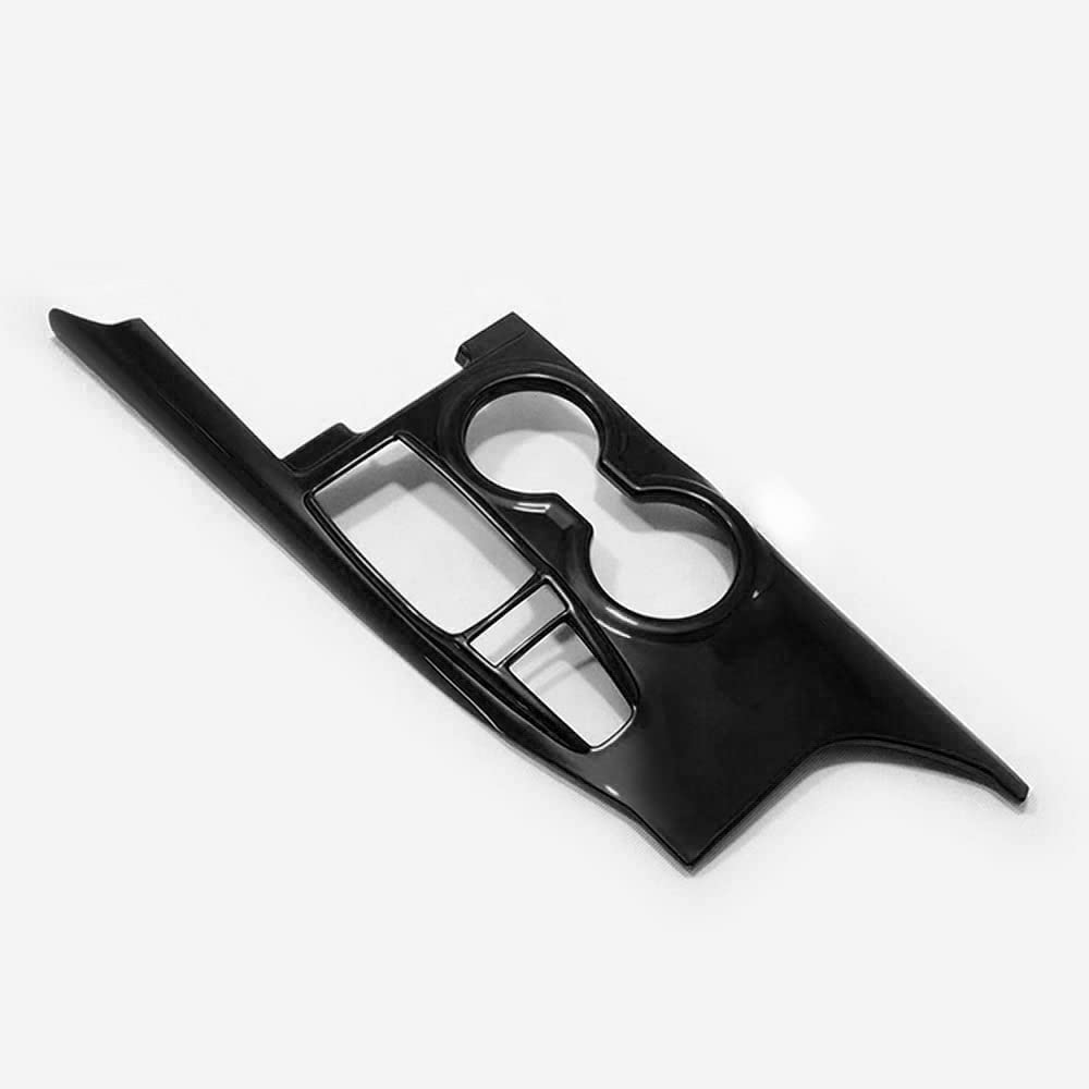 1Pcs Lacquer Black ABS Gear Shift Knob Console Panel Trims Cover Cup Holder Decor Sticker Compatible with Toyota Camry LE SE TRD SE 2018 2019 2020 2021 2022 2023-Without Seat Heater Switch - Delicate Leather