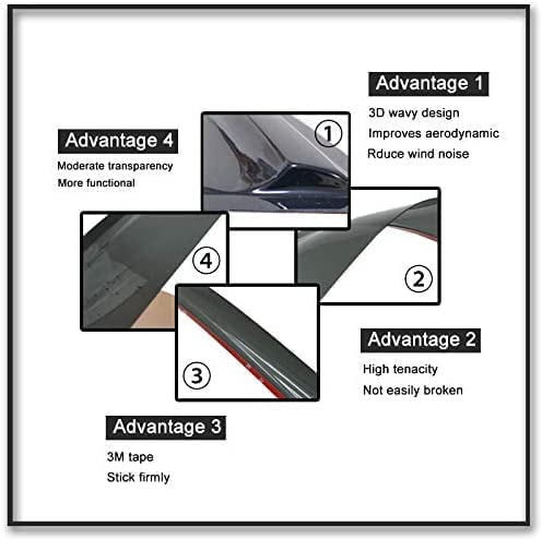 Window Visors Rain Guards Deflector 4 PCS for 2014-2018 Chevy Silverado & GMC Sierra 1500 2500HD 3500HD Crew Cab 94536 - Delicate Leather