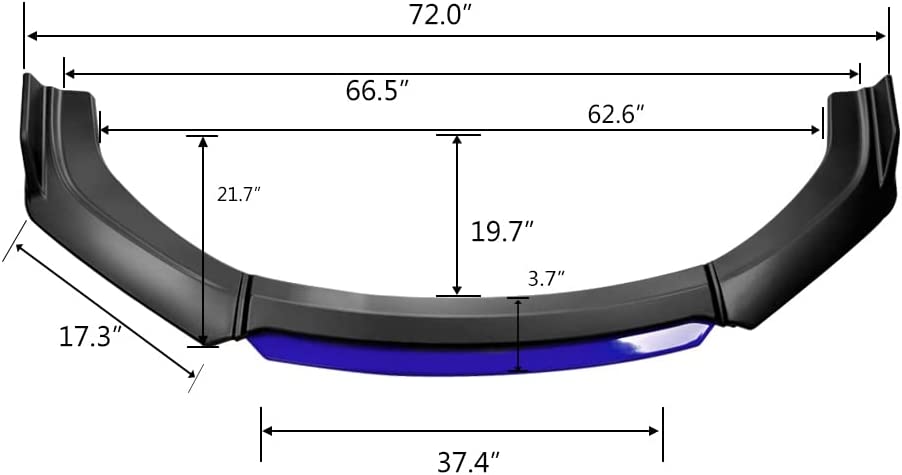 Universal Car Front Bumper Lip Automotive Front Splitter Cover Car Spoiler Protector Compatible with Most VW Vehicles, Trucks, SUVs - Delicate Leather