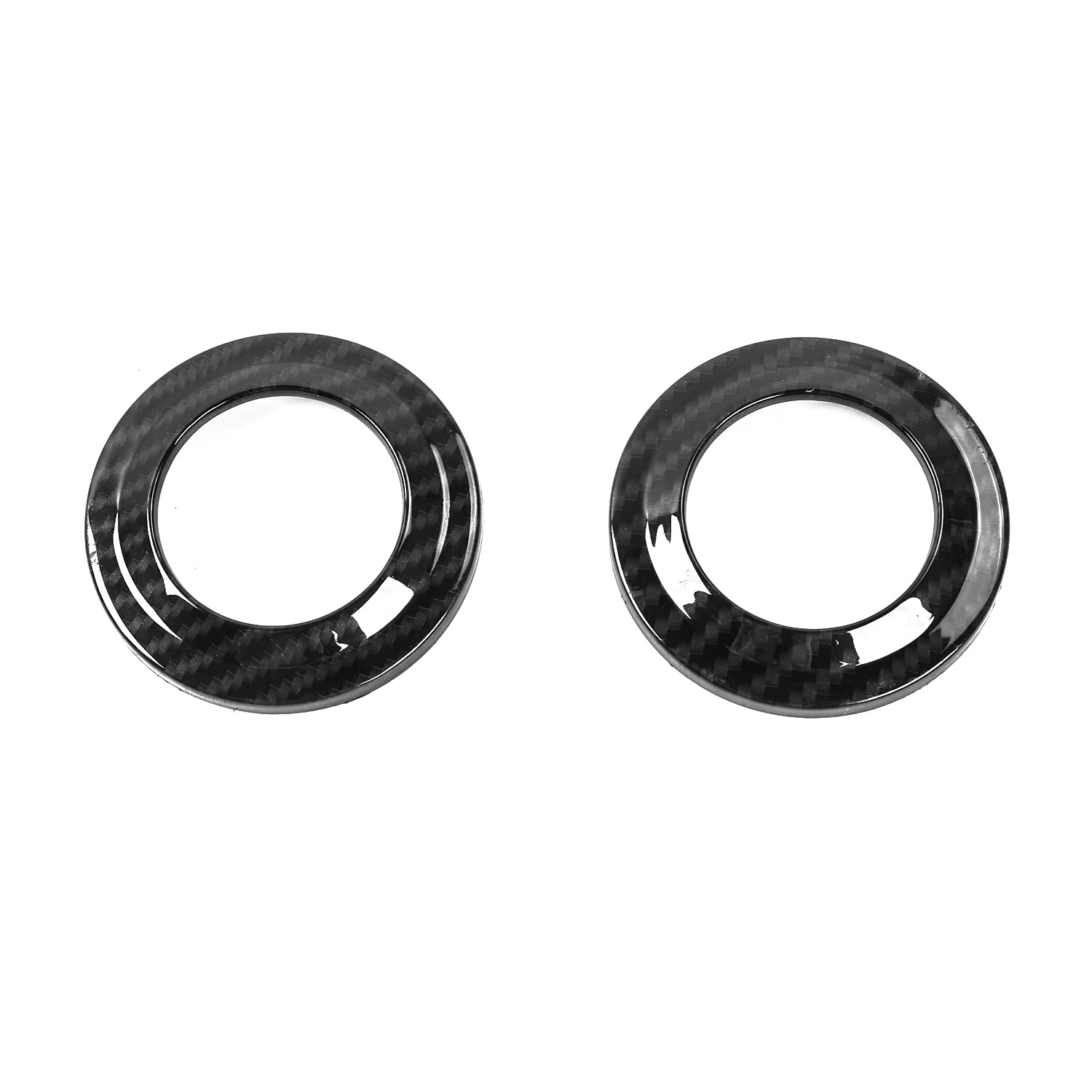 A Pillar Speaker Decoration Cover Trim, ABS Carbon Fiber Interior Accessories Compatible with 2007-2014 Wrangler JK - Delicate Leather