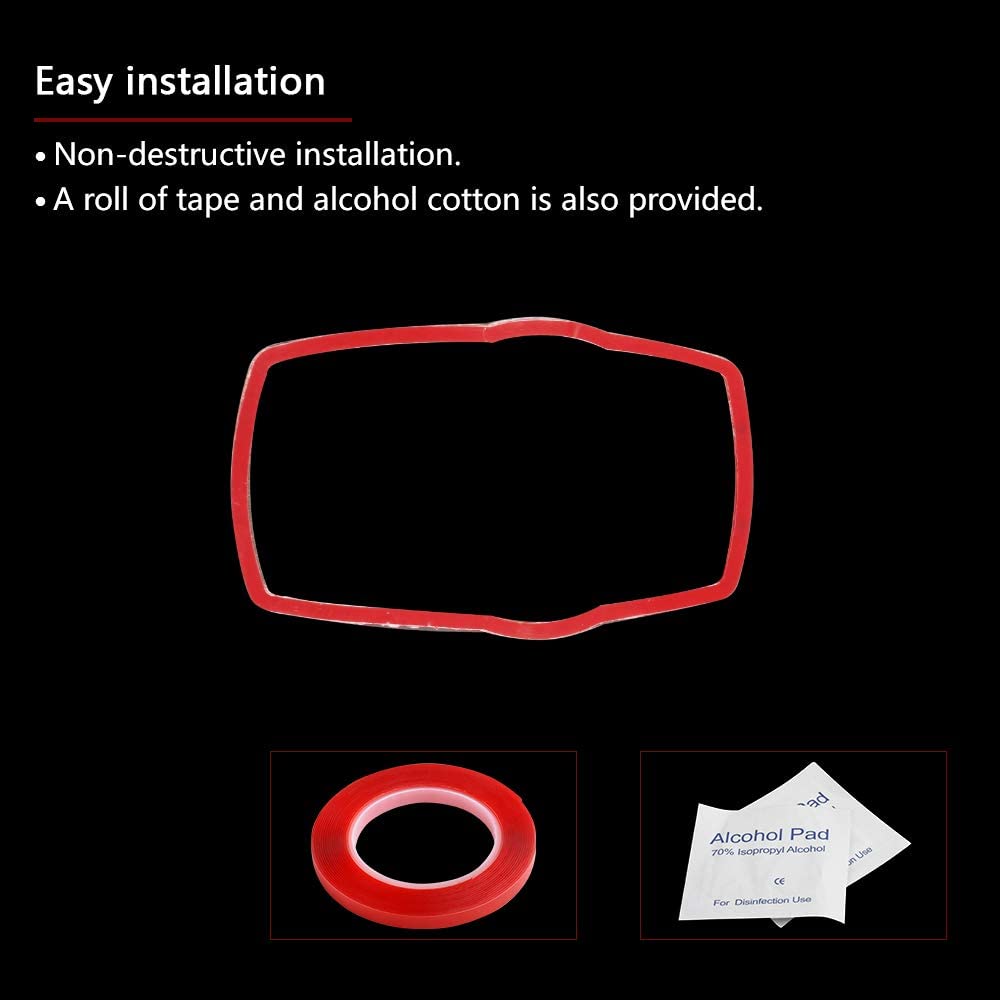 BMW Bling Car Interior Accessories Multimedia Button Frame Cover Metal Auto Decoration Trims Crystal Decal Stickers Compatible for BMW 525i 528i 530i 540i 6GT 7 Series X3 X4 M5 - Delicate Leather