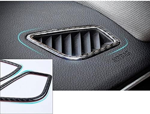 Side AC Air Outlet Frame Cover Trim, M Colored Carbon Fiber, Compatible with 3 Series F30 F31 2012-2018, GT F34 2014-2018, 4 Series F32 F33 F36 2014-2018, 2pcs - Delicate Leather