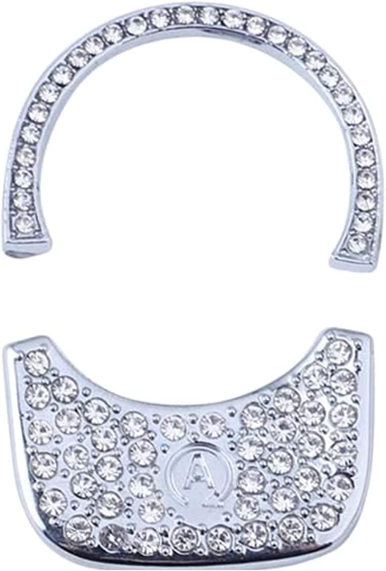 Pursuestar 4Pcs/Set Bling Bling Crystal Seat Headrest Button Cover Car Interior Trim Sticker Decals Custom-fit for A B Class GLB GLA CLA 2019 2020 2021 2022 - Delicate Leather