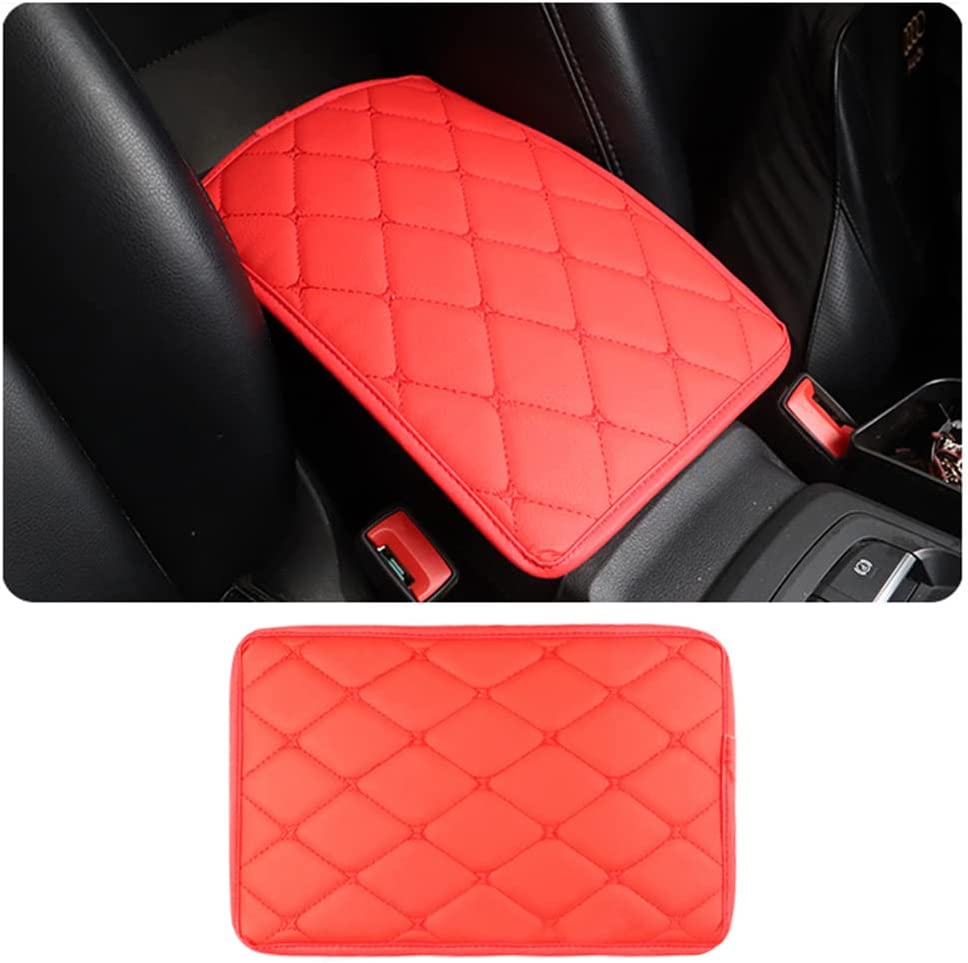 Center Console Cover, Soft Comfortable PU Leather Car Armrest Cushion, Waterproof and Anti-scratch Armrest Seat Box Cover Profector, Car Interior Accessories Universal For SUV/Truck/Vehicle - Delicate Leather