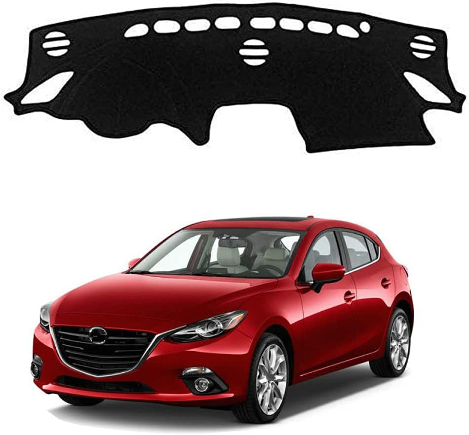 3 Axela BM BN 2014-2018 Accessories LHD Interior Anti Slip Dashboard Carpet Dashboard Cover Sun Cover Pad Dash Mat Cover 1PCS - Delicate Leather