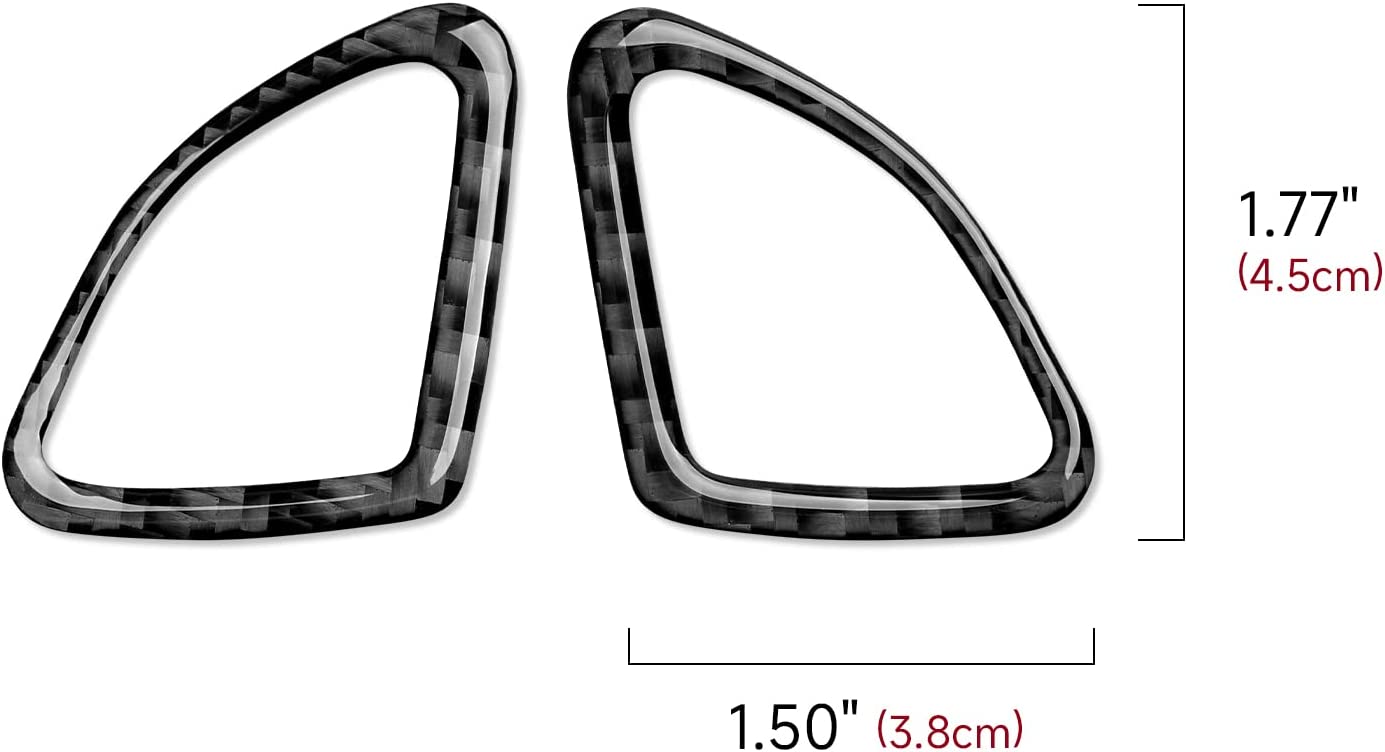 Car Window Lift Trim Switch Panel Decorations Sticker Decal Carbon Fiber Interior Trim Cover for C7 2014 2015 2016 2017 2018 2019 Accessories - Delicate Leather