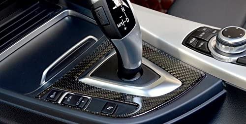 Gear Shift Box Panel Cover Trim, Real Carbon Fiber, Compatible with 3 Series F30 F31 2012-2018, GT F34 2014-2018, 4 Series F32 F33 F36 2014-2019
