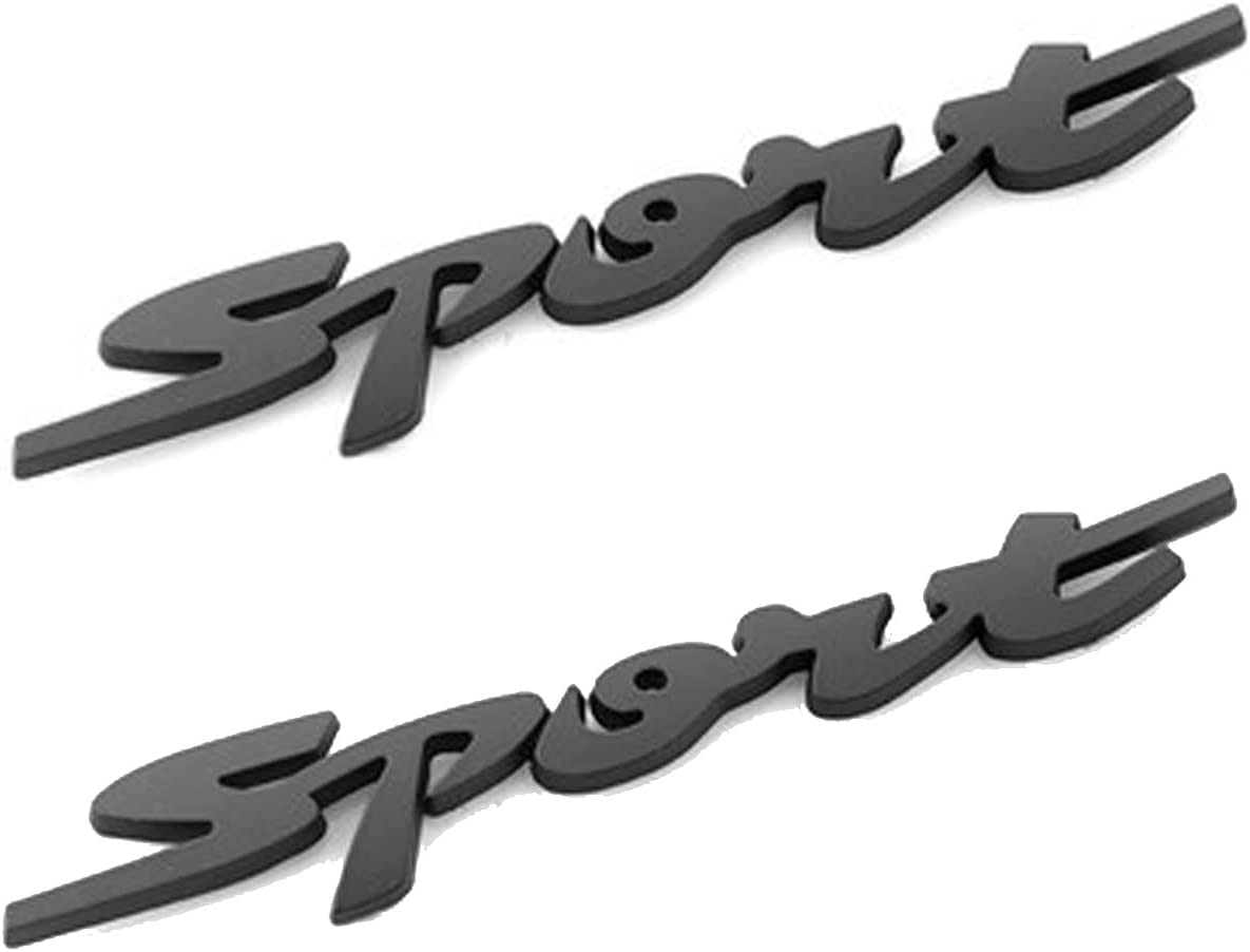 2Pack Metal Car Sport Sticker, 3D Premium Car Side Fender Rear Trunk` Emblem Logo Badge Decals Compatible for SUVs, Sedan