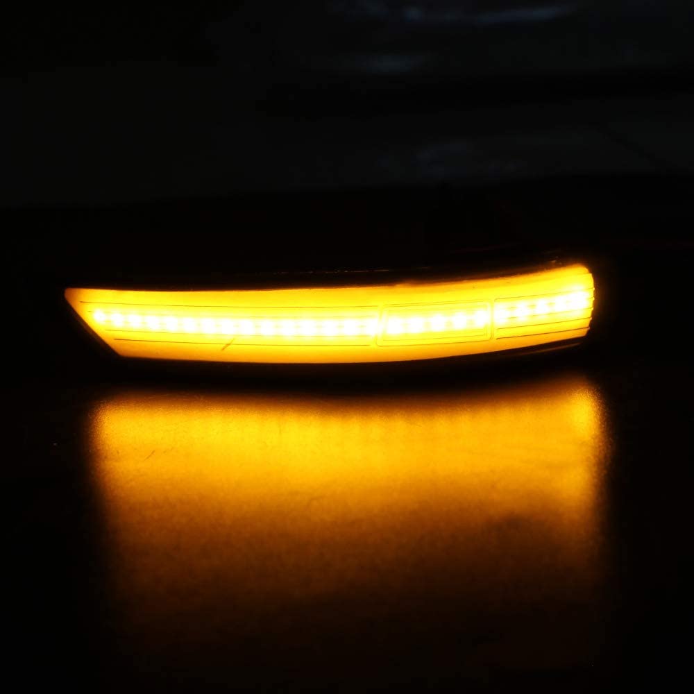 Smoked Lens Dynamic Sequential Led Side Wing Rearview Mirror Lights Turn Signal Blinker Lamp for Ford Focus Mk2 Mk3 Mk4 Mondeo - Delicate Leather