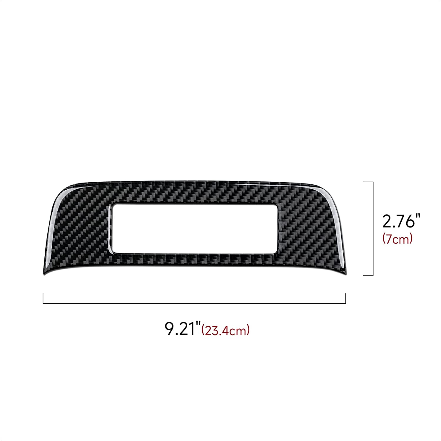 Car Central Control CD Panel Sticker Decal Carbon Fiber Interior Trim Cover - Delicate Leather