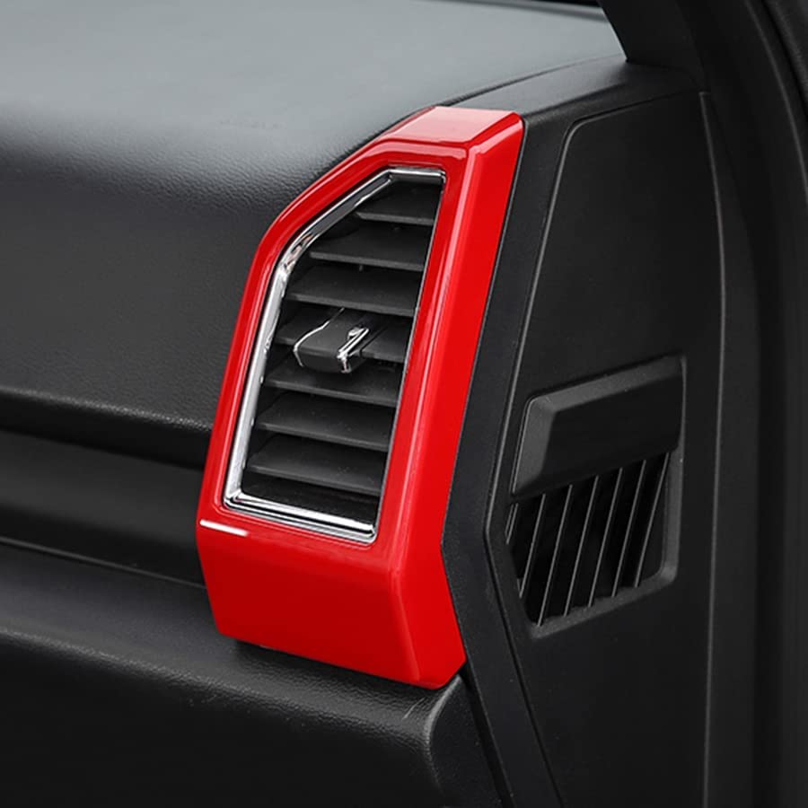 F-150 ABS Red Dash Air Conditioner Outlet Vent Trim - Delicate Leather
