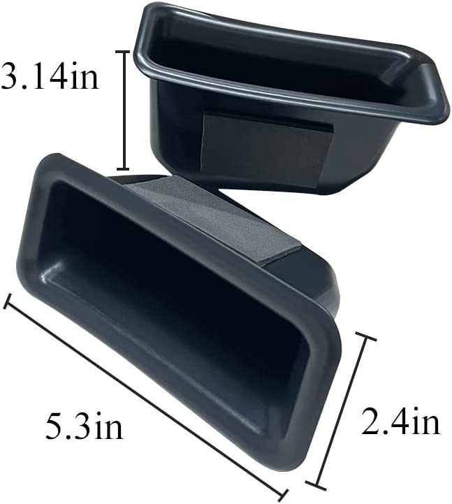 Front Row Door Side Storage Box Compatible with Ford Explorer 2016 2017 2018 2019 Armrest Phone Container Door Organizer Handle Pocket ABS Tray Insert Glove Pallet - Delicate Leather
