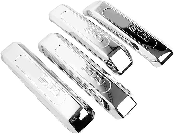 F-150 ABS Chrome Inner Door Handles Cover Trim for F150 2015 2016 2017 2018 2019 2020 (4pcs) - Delicate Leather