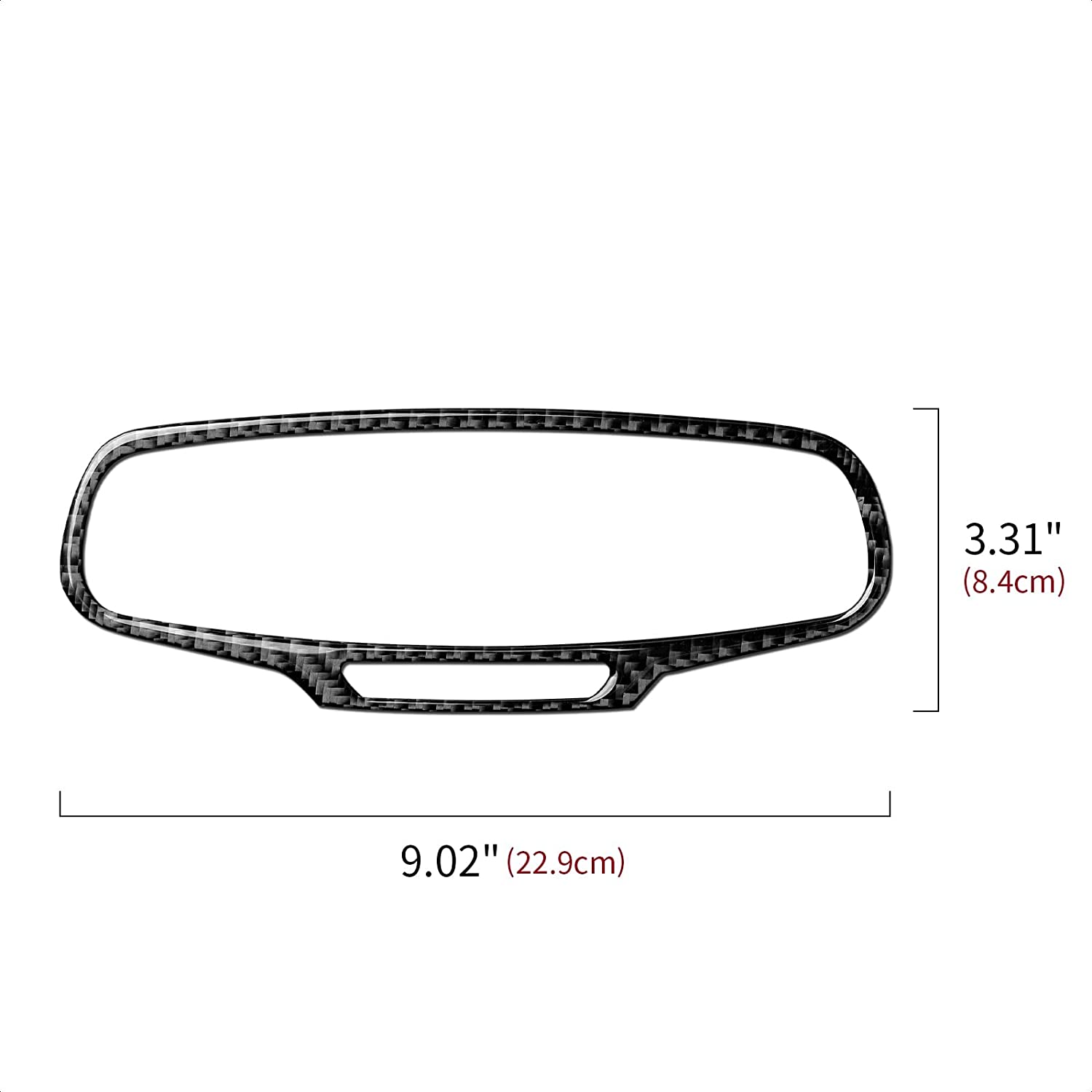 Car Sticker Decal Carbon Fiber Rear View Mirror Interior Trim Cover for Camaro 2010 2011 2012 2013 2014 2015 Accessories - Delicate Leather