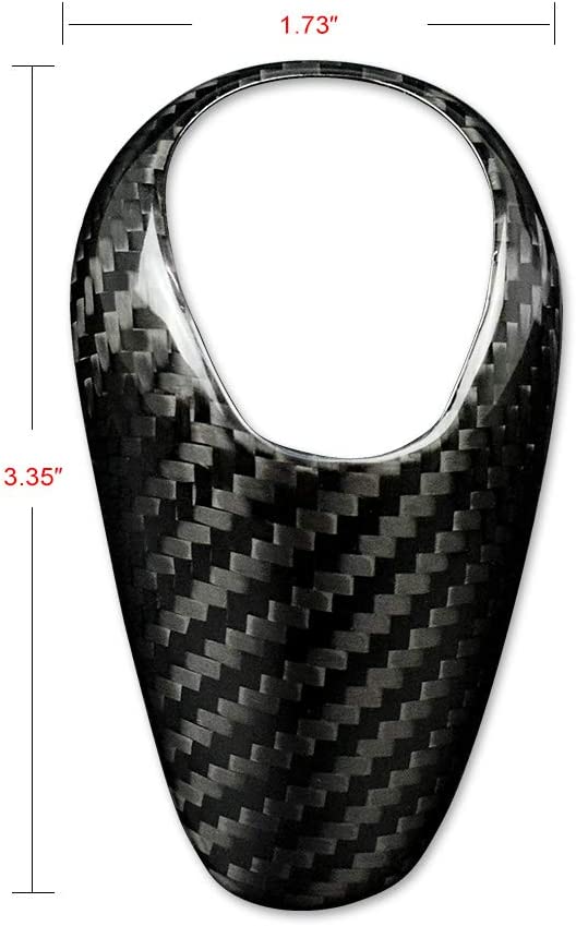 Gear Shift Knob Cover Interior Trim for BMW M2 F87 M3 F80 M4 F82 M5 F83 F10 F12 F13 X5M F85 X6M F86 Accessories, Carbon Fiber - Delicate Leather