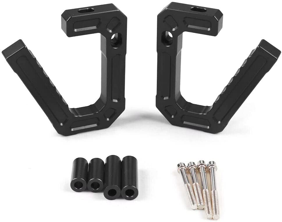 Aluminum Front & Rear Handles Grab Grab Bar Handle Kit Compatible with 2007 - 2018 Wrangler JK - Delicate Leather