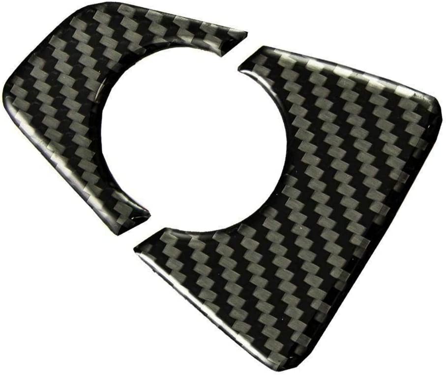 Gear Shift Knob Base Panel Cover Trim, Real Carbon Fiber, Compatible with BMW 3 Series F30 F31 2012-2018, GT F34 2014-2018, 4 Series F32 F33 F36 2014-2018 - Delicate Leather