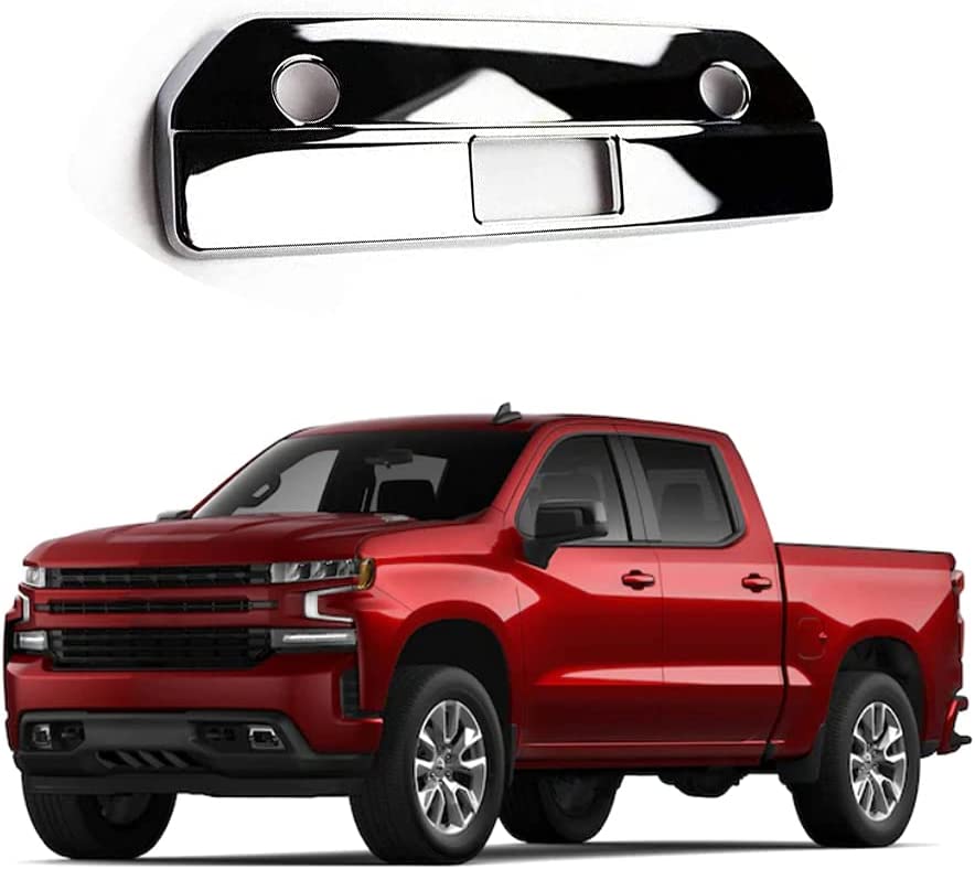 Silverado 1500 Accessories 2019-2020 2021 Exterior ABS Chrome Rear Tail Gate Tailgate Door Handle Cover Trim 1pcs - Delicate Leather