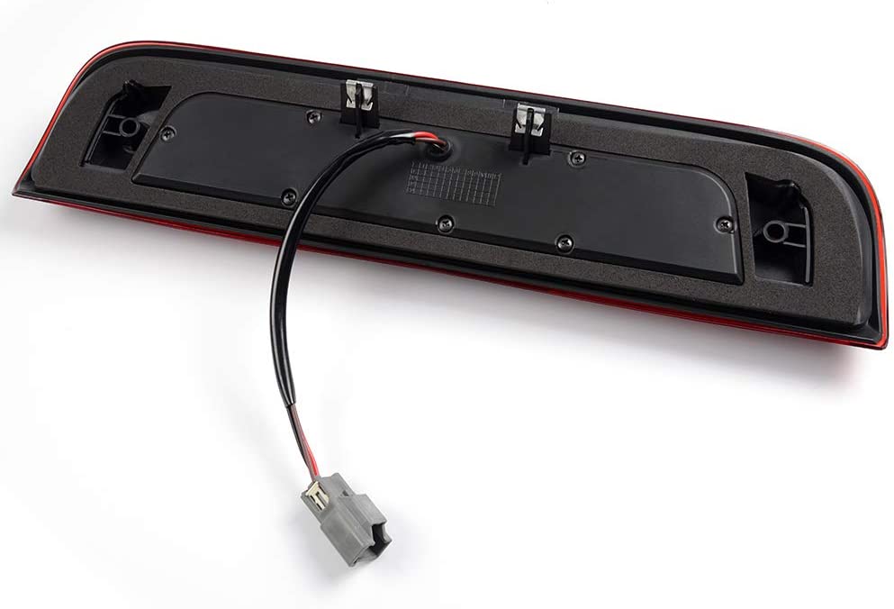 LED 3rd Brake Lights, Compatible with 14-18 Silverado/14-18 Sierra 1500 2500HD SILVERADO 3500/3500HD Third Brake Light Cargo Lamps Black Housing Red & White Lens - Delicate Leather