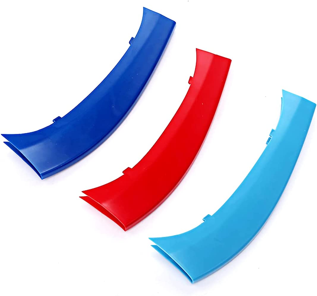 Exact Fit ///M-Colored Grille Insert Trims Compatible with F25 X3 2011-2017 or F26 X4 2014-2017 Accessories for w/Standard Kidney Grille (7 Beams) - Delicate Leather