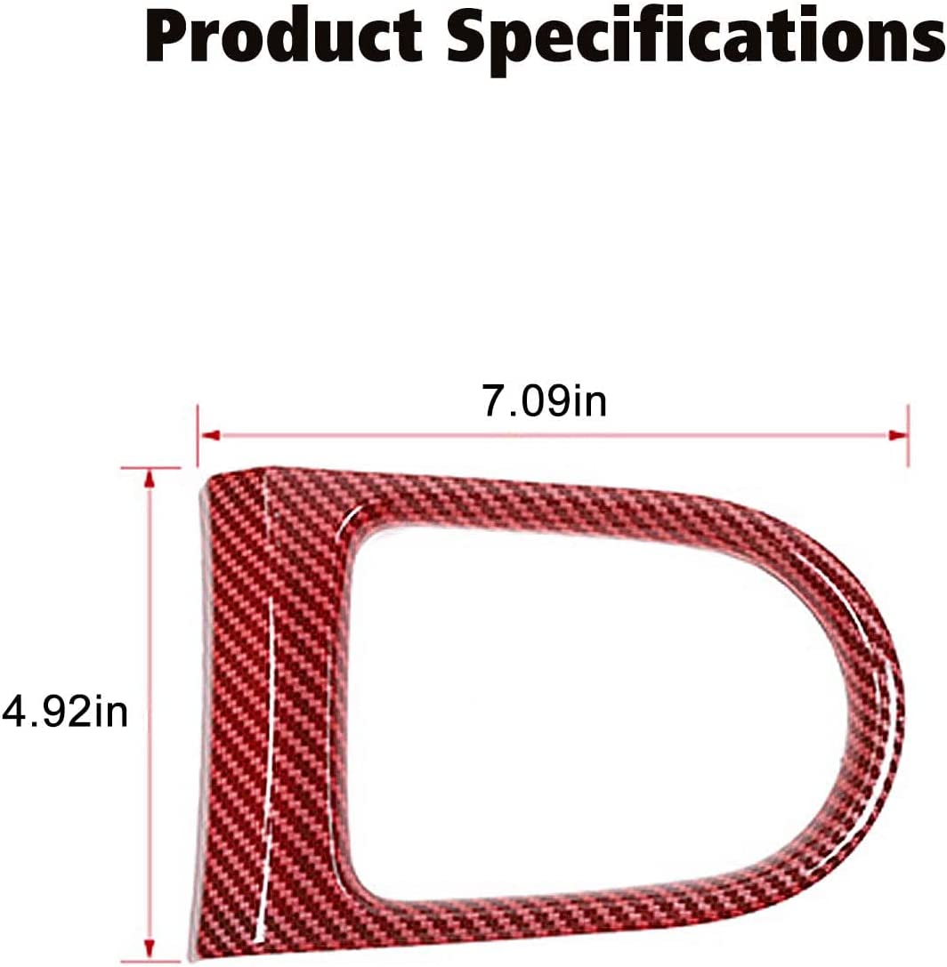 Gear Shift Panel Frame Cover Interior Trim Sticker Accessories for Ford Mustang 2015 2016 2017 2018 2019 2020 2021 2022 - Delicate Leather