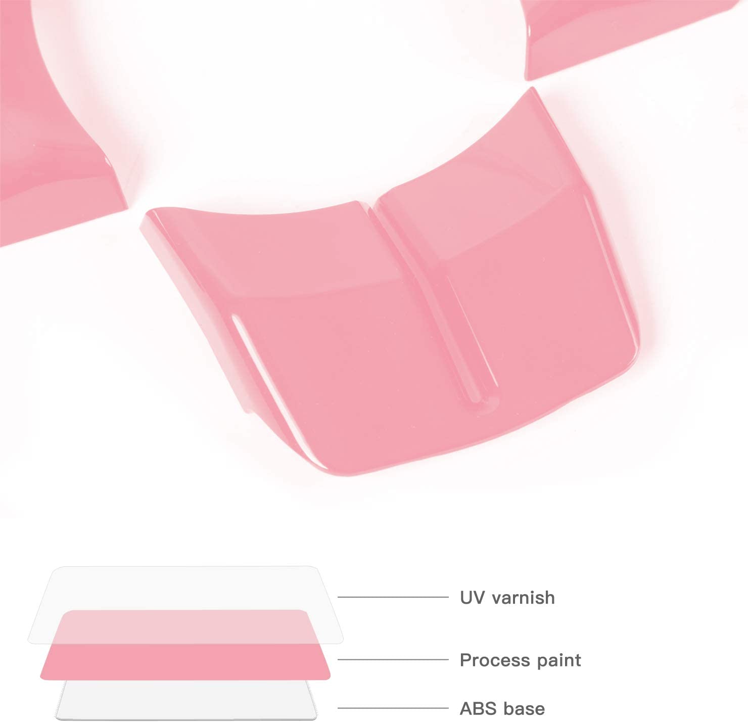 Interior Steering Wheel Decoration Trim Kits for 2011-2018 Jeep Wrangler JK/2011-2013 Grand Cherokee/2011-2016 Jeep Compass & Patriot, Pink - Delicate Leather