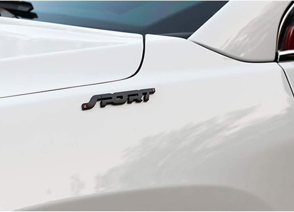 2Pack Metal Car Sport Sticker, 3D Premium Car Side Fender Rear Trunk` Emblem Logo Badge Decals Compatible for Ford/Jeep/BMW/Dodge Ram/Cadillac/Benz/Chrysler/Toyota/Nissan/Chevrolet - Delicate Leather