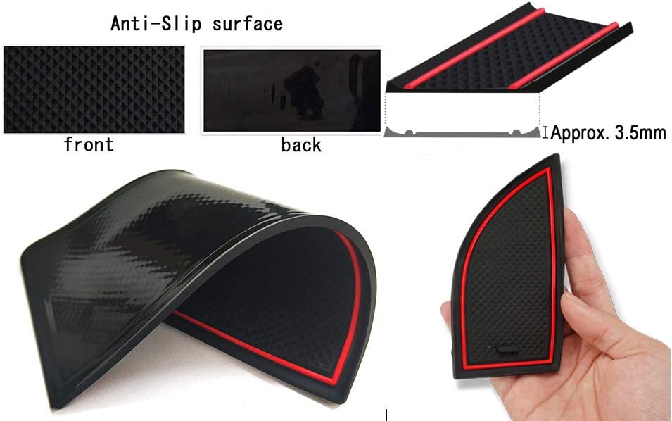 Anti Dust Mats for Camry Accessories 2018 2019 2020 2021 2022 2023 Custom Fit Door Pocket Liners Cup Holder Pads Console Mats(16pcs/Set) - Delicate Leather