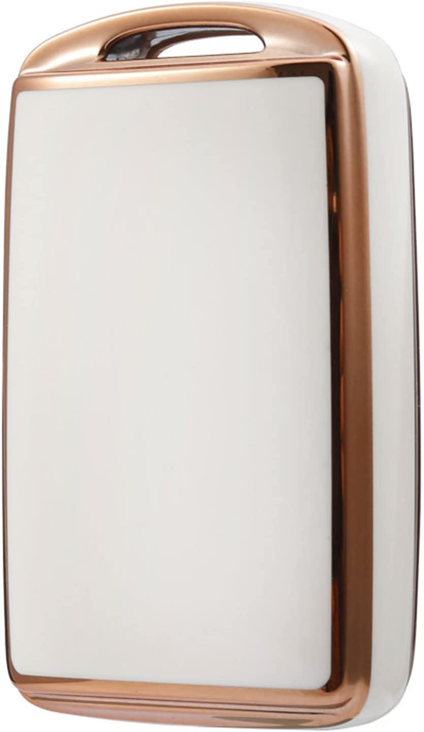 Mazda Key Fob Cover with Keychain, Premium Soft TPU Full Coverage Protective Key Fob Case,for 2019-2021 Mazda 3, Mazda 3 Hatchback, 2020-2021 Mazda CX-5, CX-30, CX-12 Key fob Cover Black White - Delicate Leather