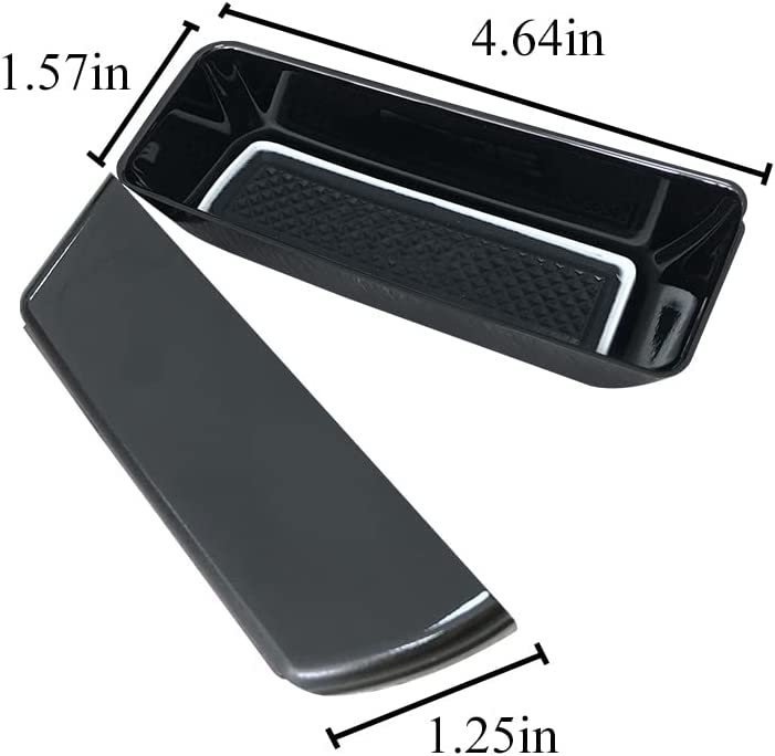 Front Row Door Side Storage Box Compatible with Ford Edge 2015 2016 2017 2018 2019 2020 Armrest Phone Container Door Organizer Handle Pocket ABS Tray Insert Glove Pallet - Delicate Leather