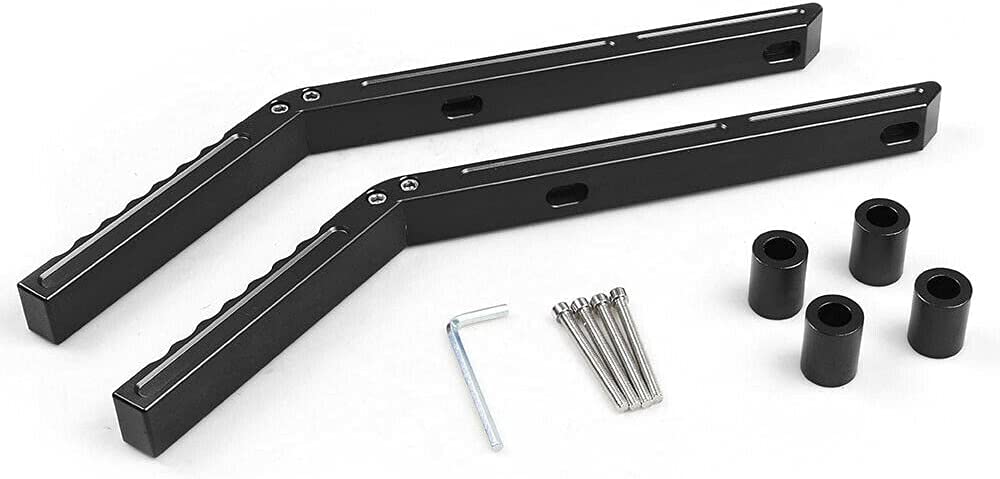 Aluminum Front & Rear Handles Grab Grab Bar Handle Kit Compatible with 2007 - 2018 Wrangler JK - Delicate Leather