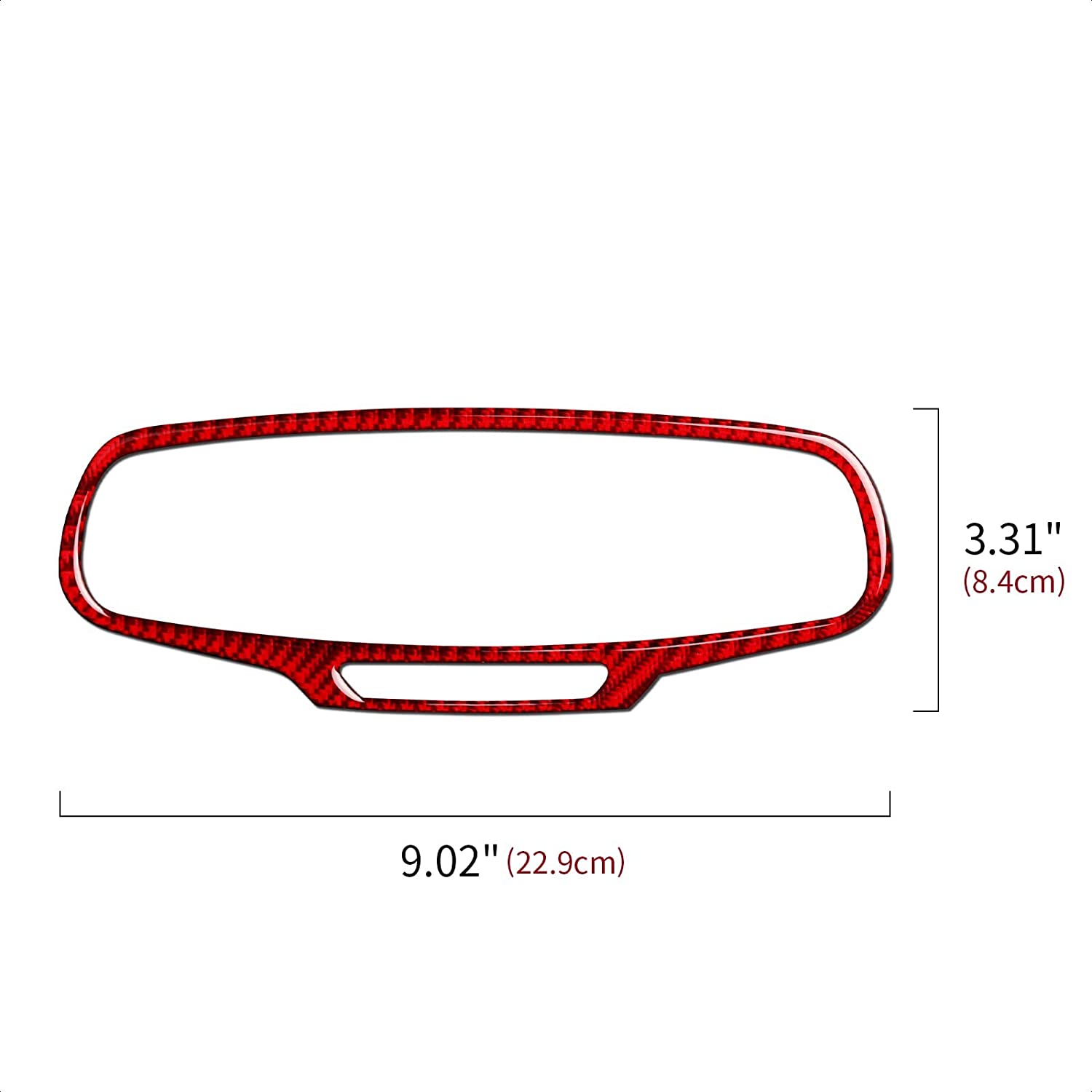 Car Rear View Mirror Sticker Decal Carbon Fiber Interior Trim Cover for Camaro 2010 2011 2012 2013 2014 2015 Car Accessories - Delicate Leather