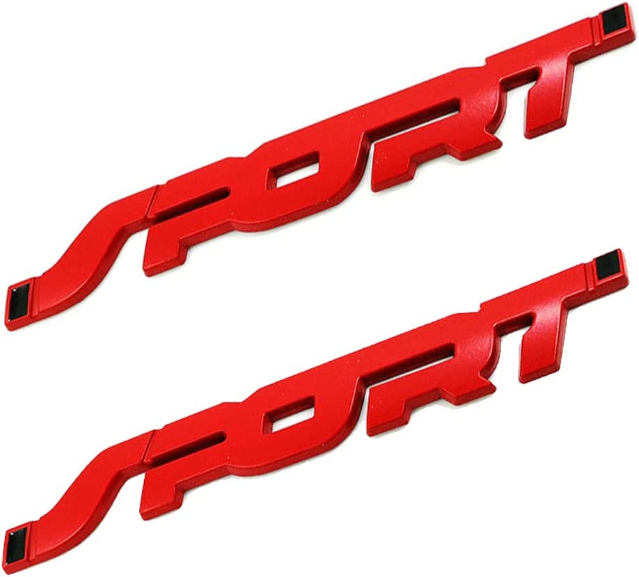 2Pack Metal Car Sport Sticker, 3D Premium Car Side Fender Rear Trunk` Emblem Logo Badge Decals Compatible for SUVs, Sedan
