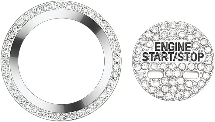 Engine Start Stop Covers for Bling Equinox Accessories Malibu Impala Tahoe Traverse Trax Interior Accessory Button Cover Stickers 2Pcs - Delicate Leather